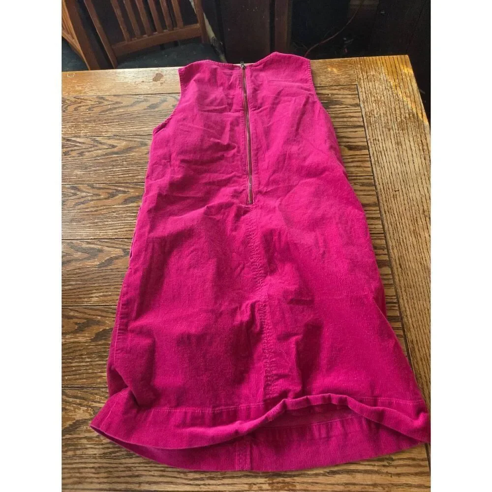 BODEN Evie cord shift dress in magenta Sz 4R